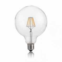 Лампа светодиодная филаментная Ideal Lux E27 8W 3000К шар прозрачная  - 1